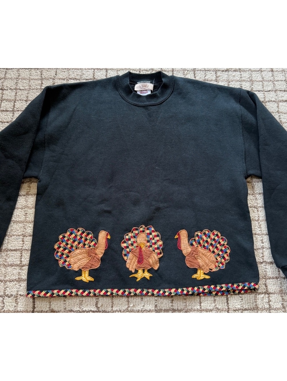 Vintage Women’s Turkey Thanksgiving Sweatshirt grandma grannycore 90s butter mom